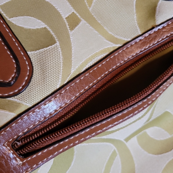 Rosetti Shoulder Handbag Green with Brown Straps - Picture 3 of 9